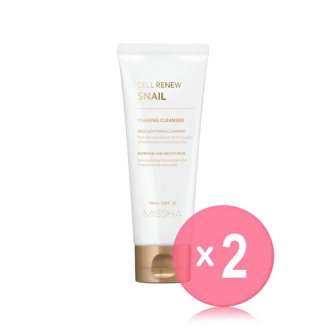 MISSHA-Cell Renew Snail Foaming Cleanser 2pcs Bundle Set