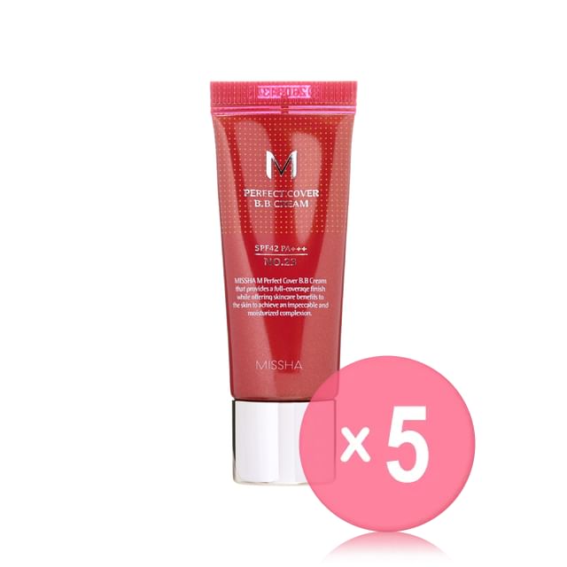 MISSHA-Kit com 5 Unidades de BB Cream M Perfect Cover - 5 Cores - Versão Mini