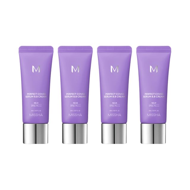 MISSHA-Perfect Cover Serum BB Cream Mini - Mini BB Cream Sérum - 4 Cores