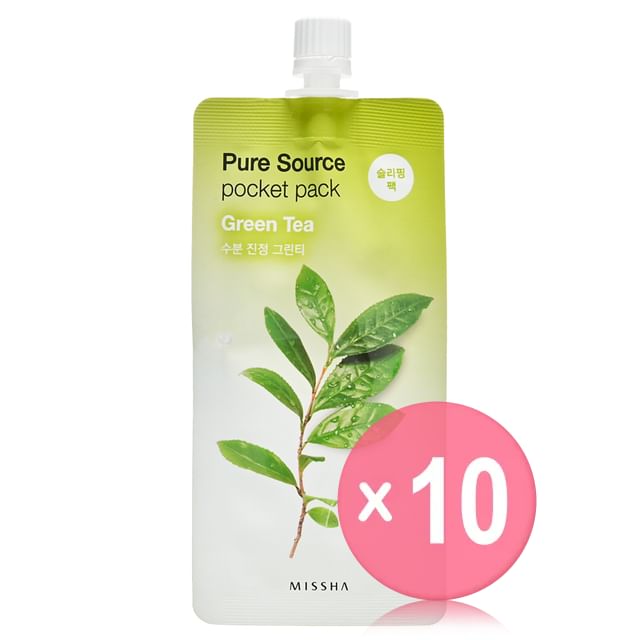 MISSHA-Pure Source Pocket Pack Green Tea 1pc 10pcs Bundle Set