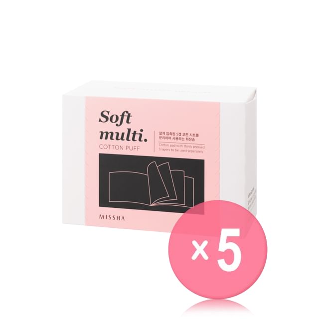 MISSHA-Soft Multi Cotton Puff 5pcs Bundle Set