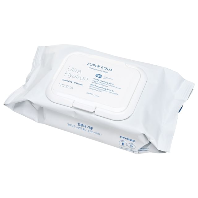 MISSHA-Super Aqua Ultra Hyalron Cleansing Oil Wipes - Reinigungstücher-30 Tücher