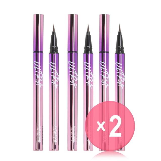 MISSHA-Ultra Powerproof Thin Pen Liner - 3 Colors 2pcs Bundle Set