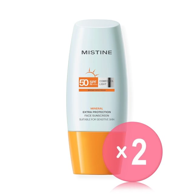 MISTINE-Extra Protection Mineral Face Sunscreen SPF50 PA 2pcs Bundle Set