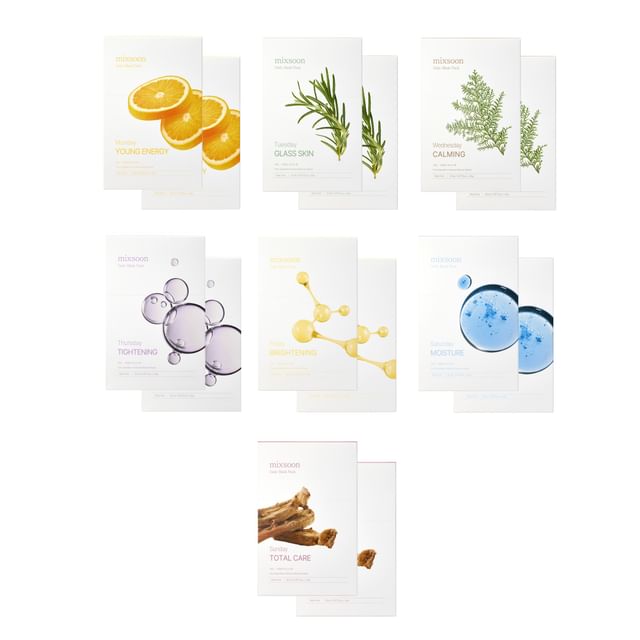 mixsoon-Daily Mask Pack 20 Sheets Bundle Set - 7 Types