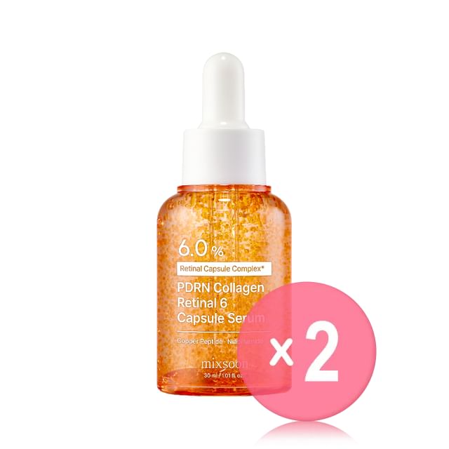 mixsoon-PDRN Collagen Retinal 6 Capsule Serum 2pcs Bundle Set
