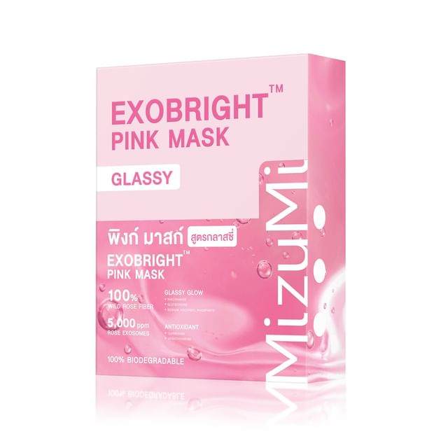 MizuMi-EXOBright Pink Mask Glassy-5 Piezas