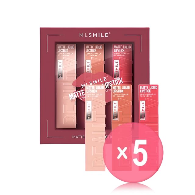 MLSMILE-Matte Liquid Mipstick Set - A 5pcs Bundle Set