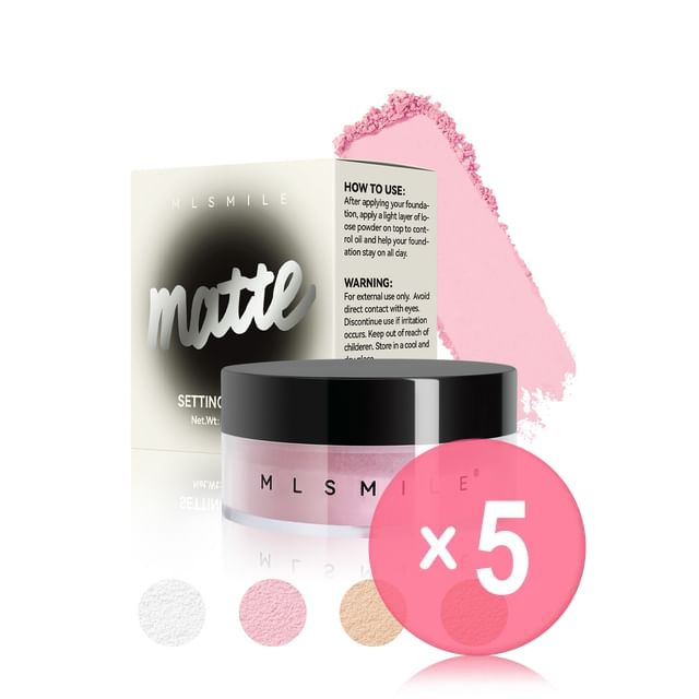 MLSMILE-Matte Setting Powder - 4 Colors 5pcs Bundle Set