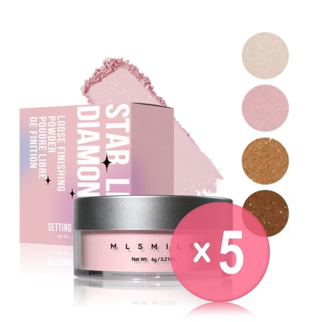 MLSMILE-Shimmering Setting Powder - 4 Colors 5pcs Bundle Set