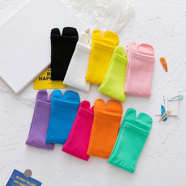 MOGLA-Plain Tabi Socks
