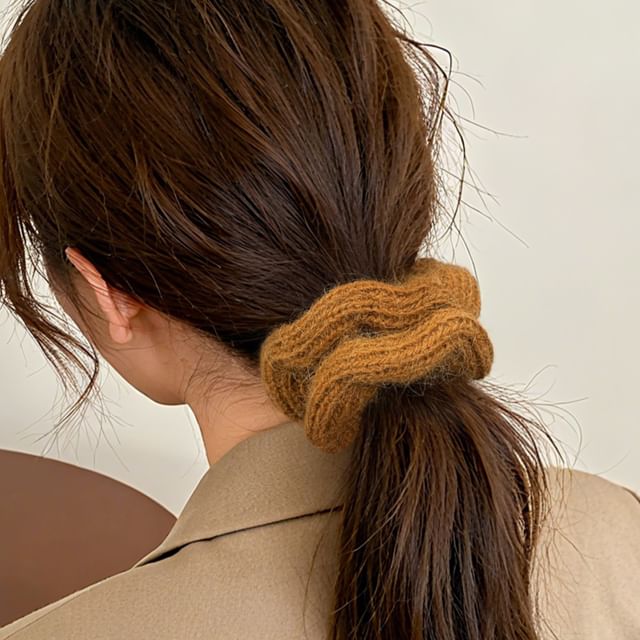 moliveny-Knit Plain Scrunchie