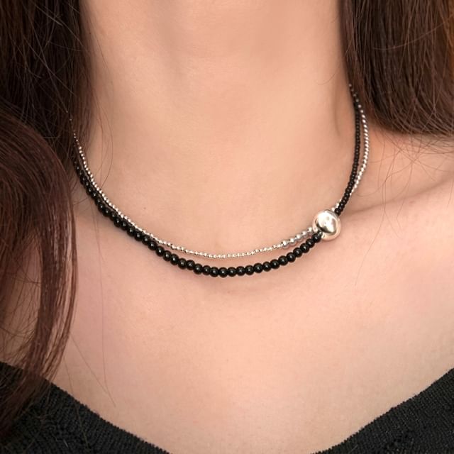 moliveny-Layered Beaded Necklace