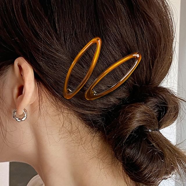 moliveny-Oval Resin Hair Clip