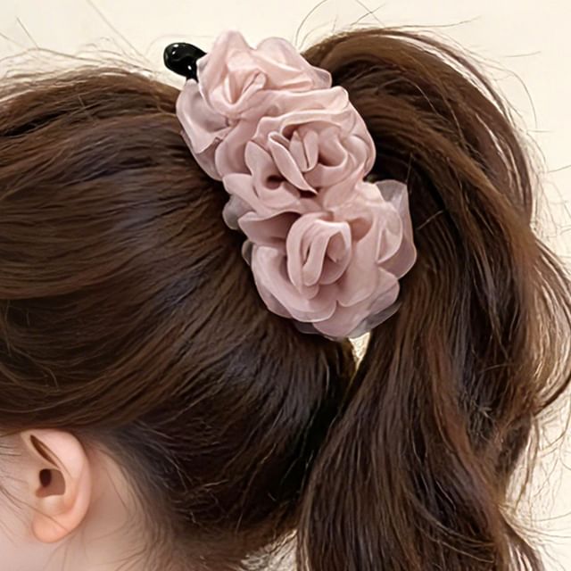 moliveny-Ruffle Mesh Hair Clip