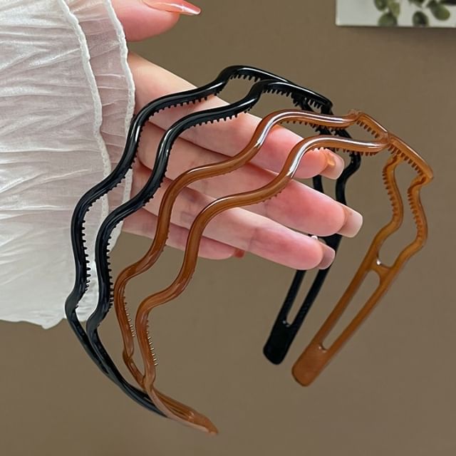 moliveny-Wavy Resin Layered Headband