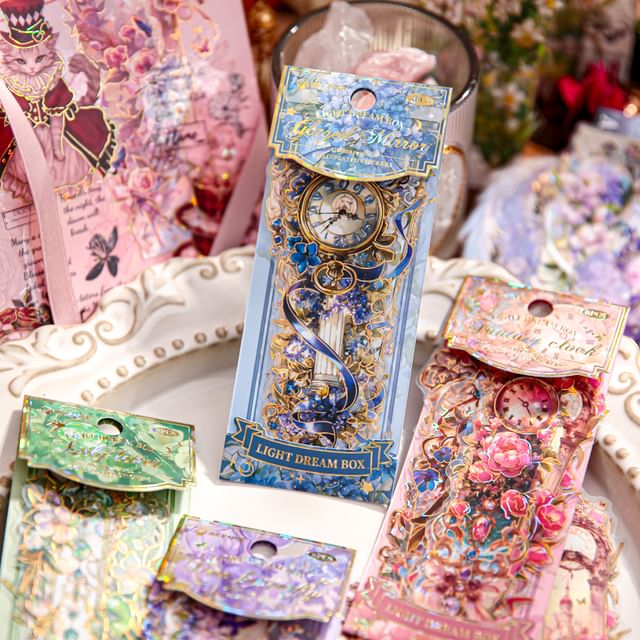 Monez-Floral Metallic Sticker Various Designs