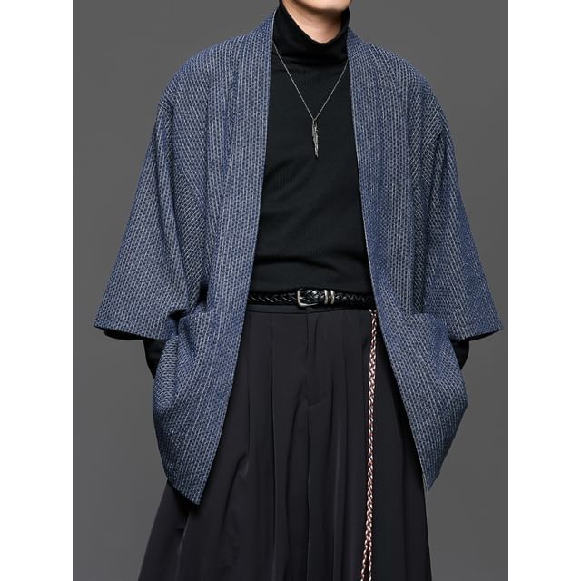 monochros-34-Sleeve Linen Kimono Jacket