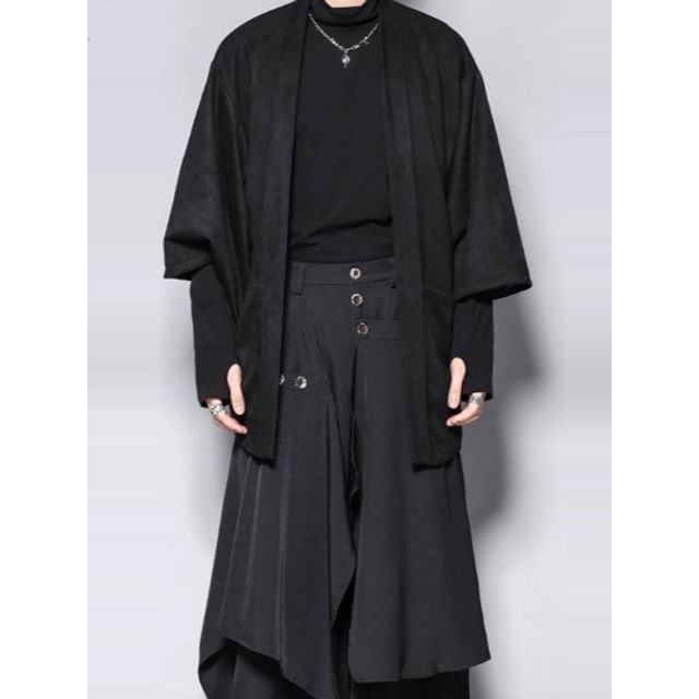 monochros-34-Sleeve Open Front Jacket