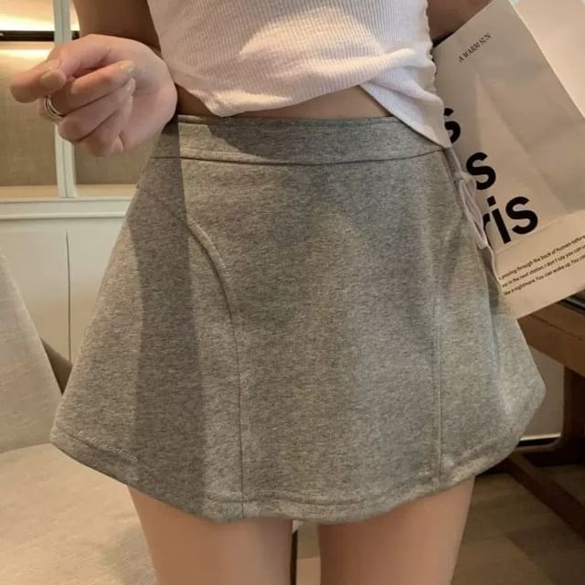 monroll-High Waist Paneled Skort