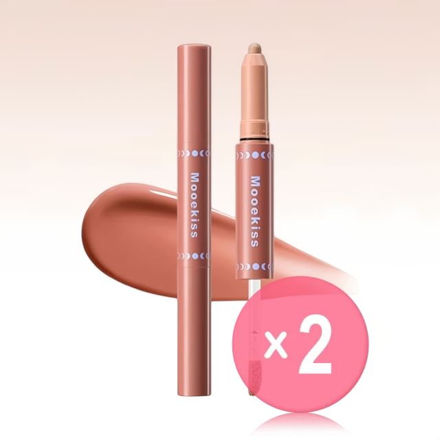 Mooekiss-Double-Ended Plumping Lip Gloss - 6 Colors 2pcs Bundle Set