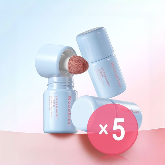Mooekiss-Soft Mist Liquid Blush - 2 Colors 5pcs Bundle Set
