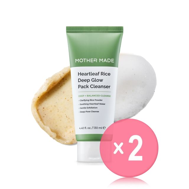 MOTHER MADE-Heartleaf Rice Deep Glow Pack Cleanser 2pcs Bundle Set
