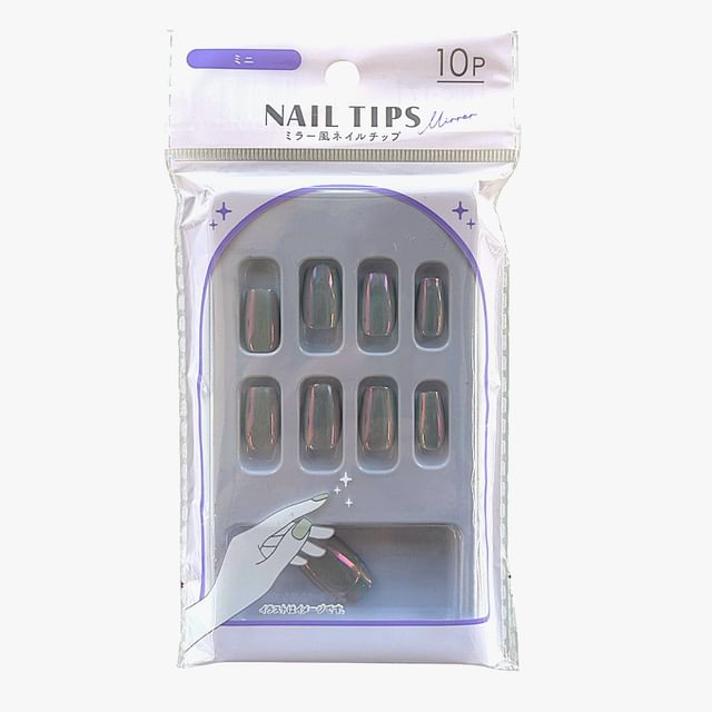 Motobayashi-Mirror Design Nail Tips Mini Clear Aurora-1 Pz