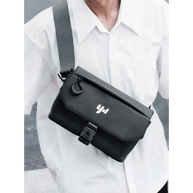 Moyyi-Flap Buckle Panel Crossbody Bag
