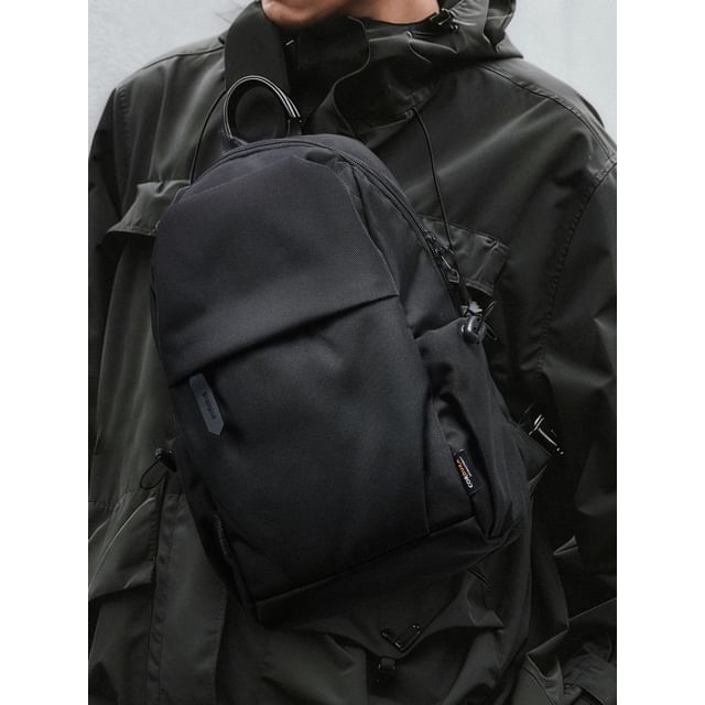 Moyyi-Plain Fabric Sling Bag