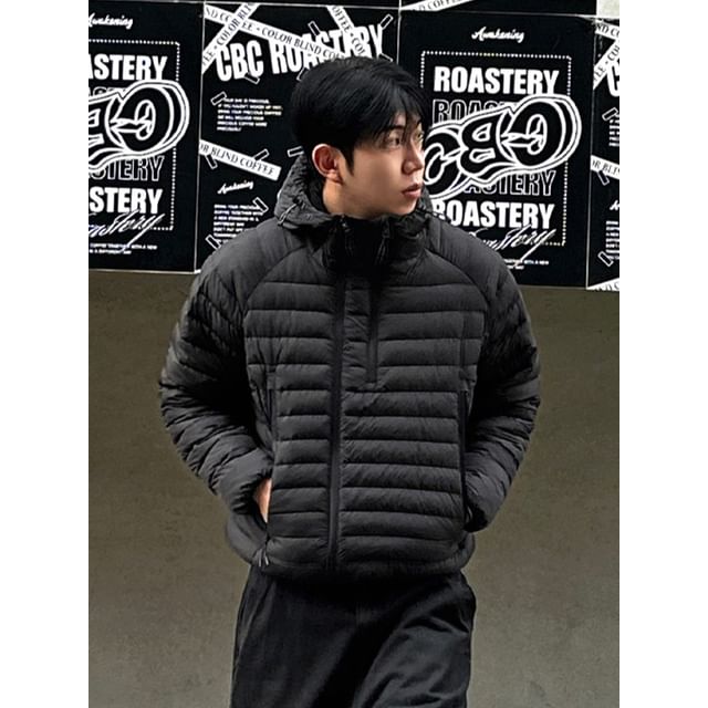 MRCYC-Asymmetrical Ribs Hooded Parka