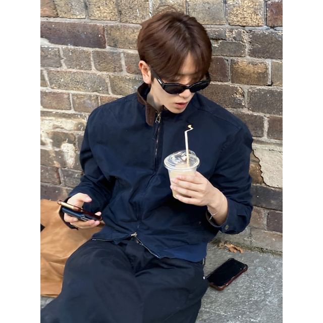 MRCYC-Colorblock Stand-Collar Zip Jacket
