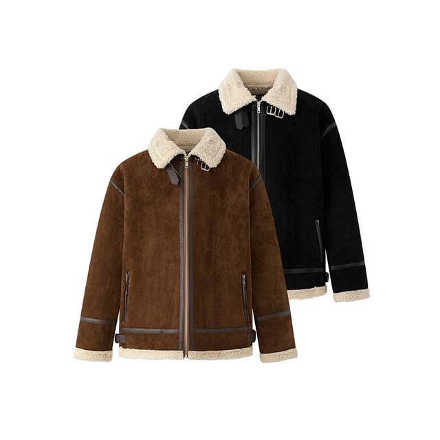 MRCYC-Fleece Collar Zip-Up Jacket