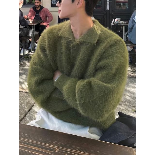 MRCYC-Furry-Knit Polo Sweater