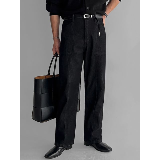 MRCYC-High Waist Straight Leg Jeans