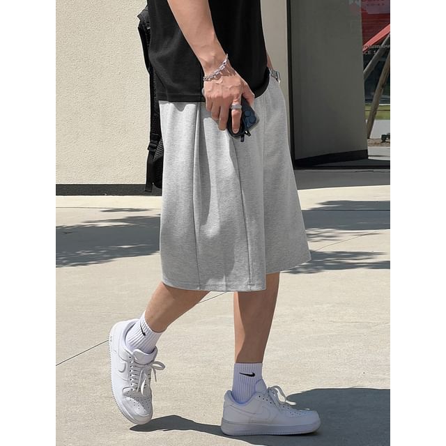MRCYC-Mid Rise Wide-Leg Sweat Shorts