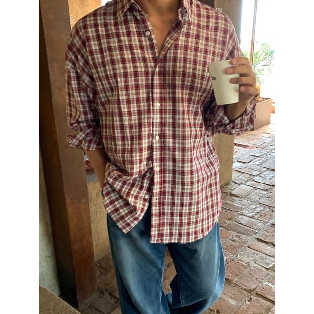 MRCYC-Plaid Loose Shirt