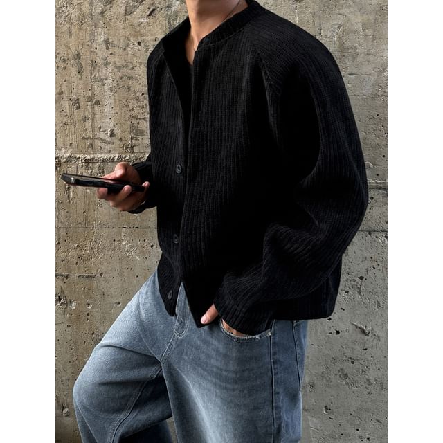 MRCYC-Plain Corduroy Button Jacket