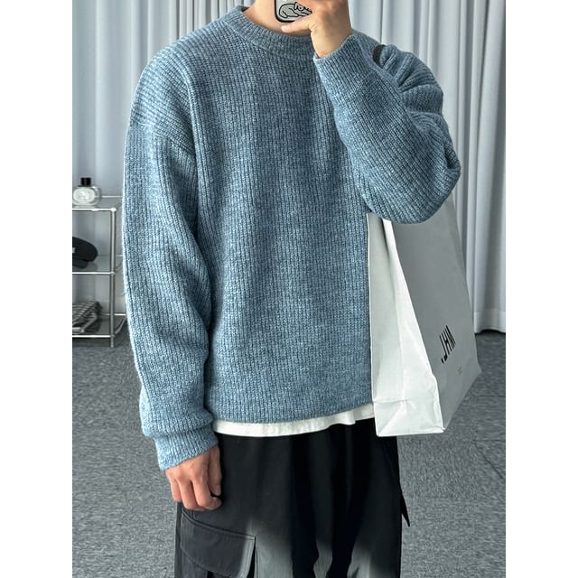 MRCYC-Plain Loose Knit Sweater