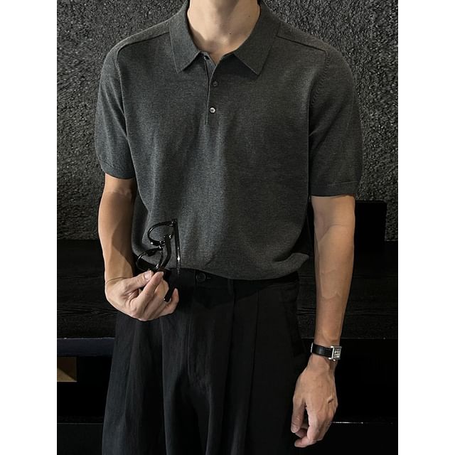 MRCYC-Plain Loose Polo Shirt