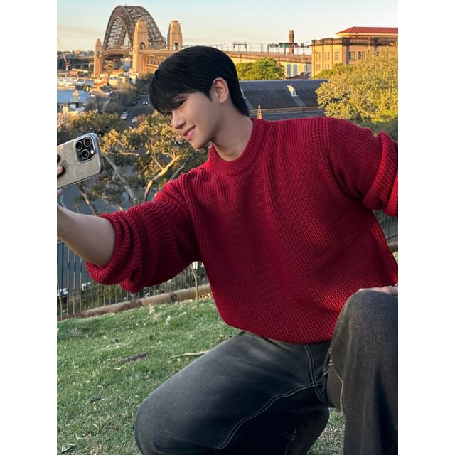 MRCYC-Plain Overfit Knit Sweater
