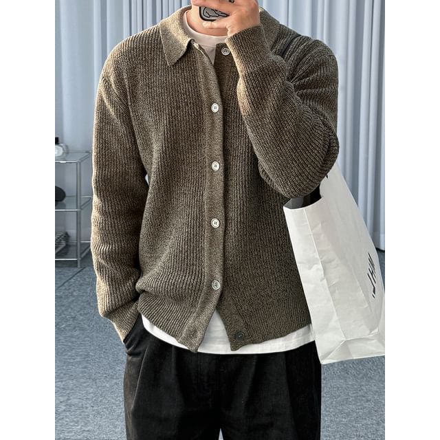 MRCYC-Plain Polo Cardigan