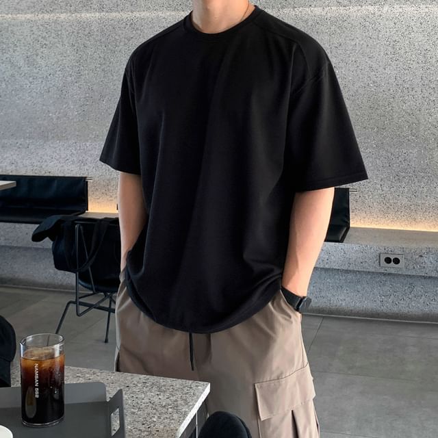MRCYC-Plain Short-Sleeve Loose T-Shirt
