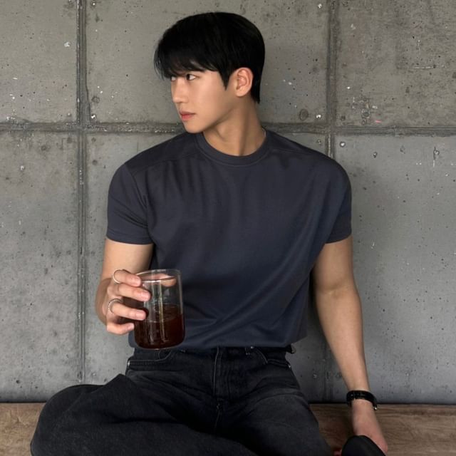 MRCYC-Plain Short-Sleeve Slim T-Shirt