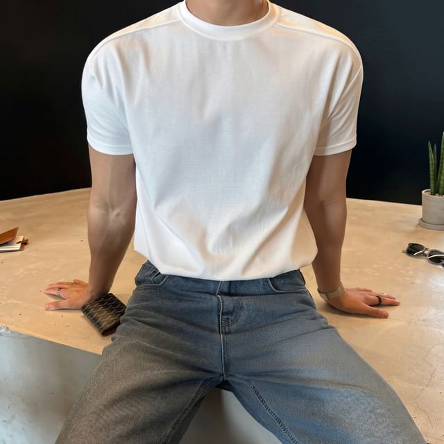 MRCYC-Plain Short-Sleeve Slim T-Shirt