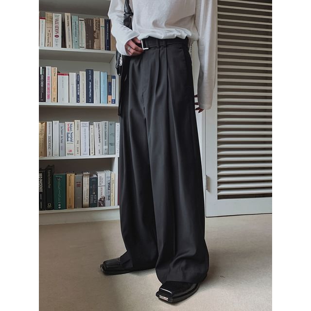 MRCYC - Pleated Wide-Leg Dress Pants | YesStyle