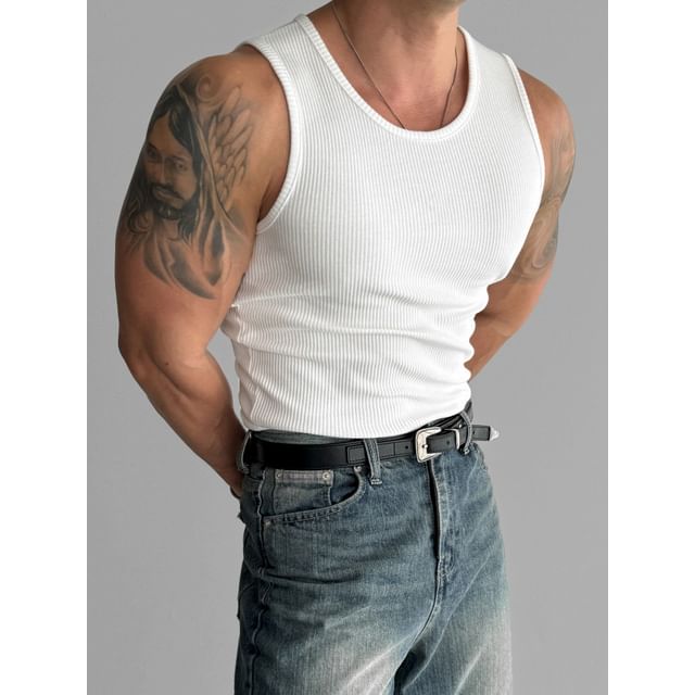 MRCYC-Ribbed Skinny Tank Top