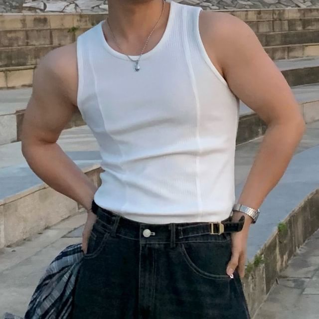 MRCYC-Ribbed Slim-Fit Tank Top
