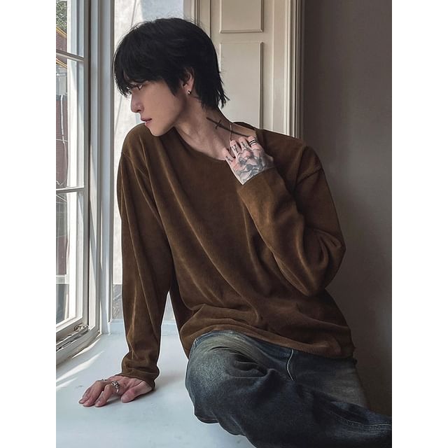 MRCYC-Ribbed V-Neck T-Shirt