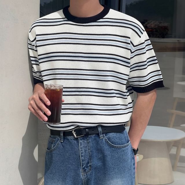 MRCYC-Striped Knit T-Shirt